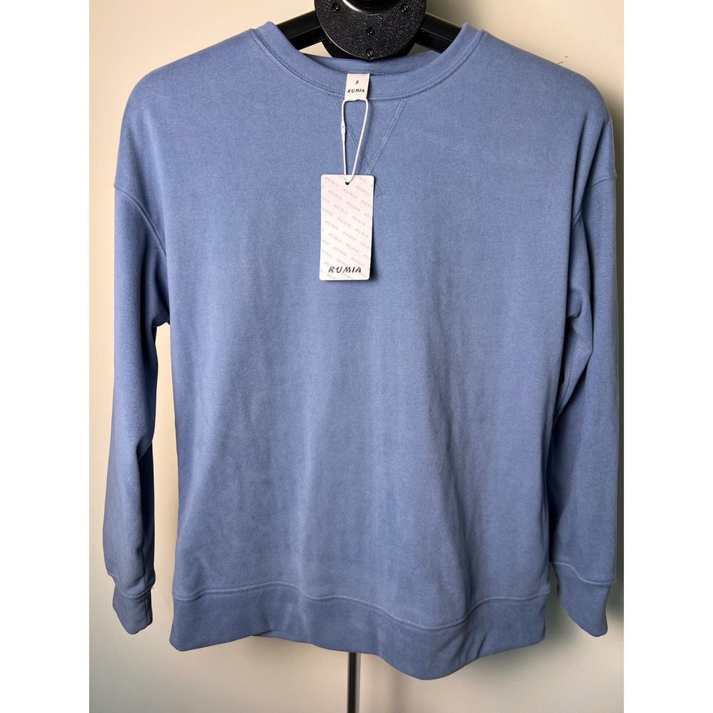 Women's Rumia Blue Crewneck Sweatshirt Pullover Y2K Minimalist Casual Athleisure